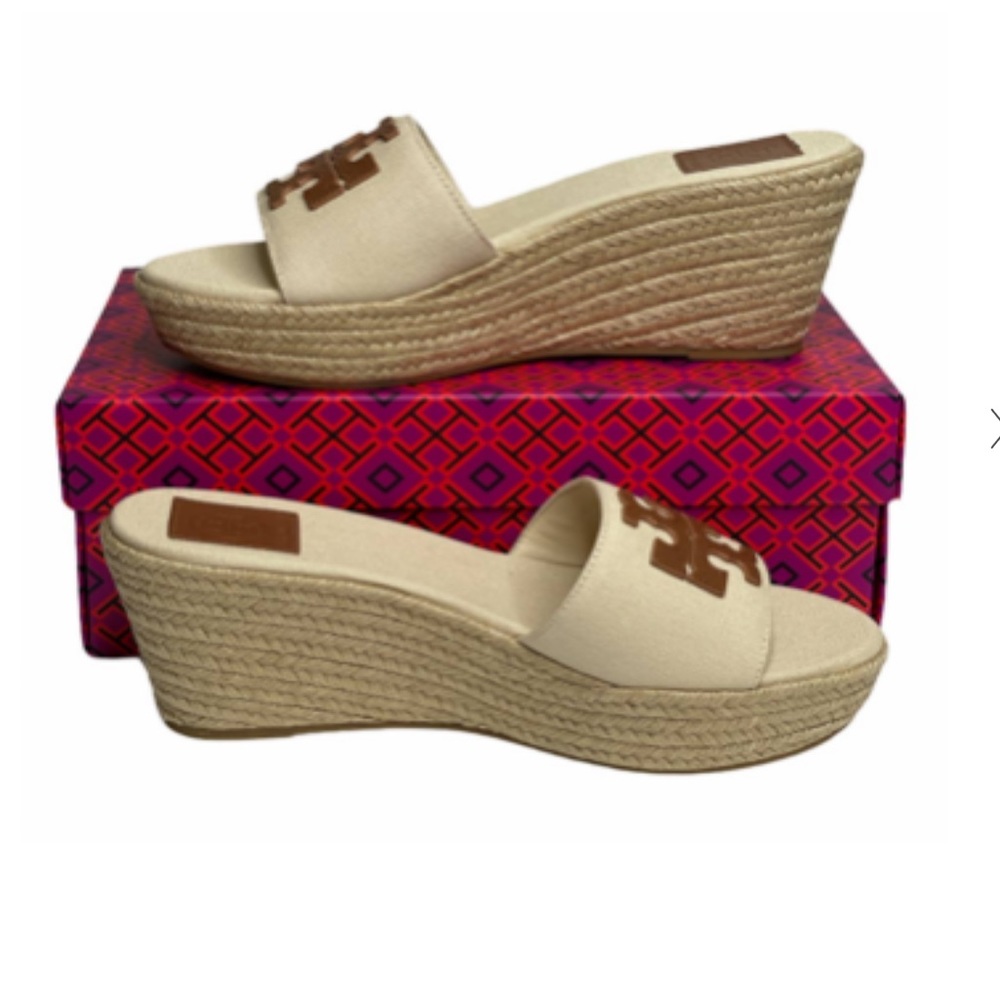 EUC. Tory Burch Weston wedge slide. Size 10. Sandal.